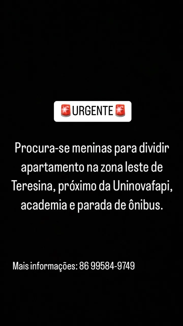 Meninas para dividir apartamento