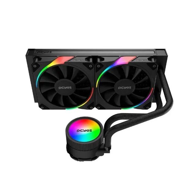 Water Cooler Sangue Frio 3 ARGB Black Vulcan 240mm - TDP 250W - Novo - Loja Coimbra - Foto 2