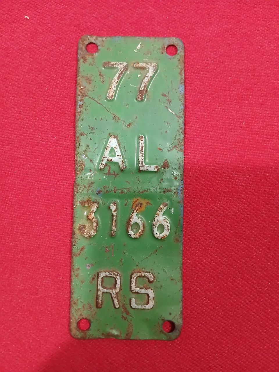 Tarja placa antiga amarela 