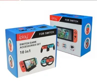 IPlay 10 em 1 Acessórios Do Jogo Conjunto Interruptor Joystick Controladores de Jogos para