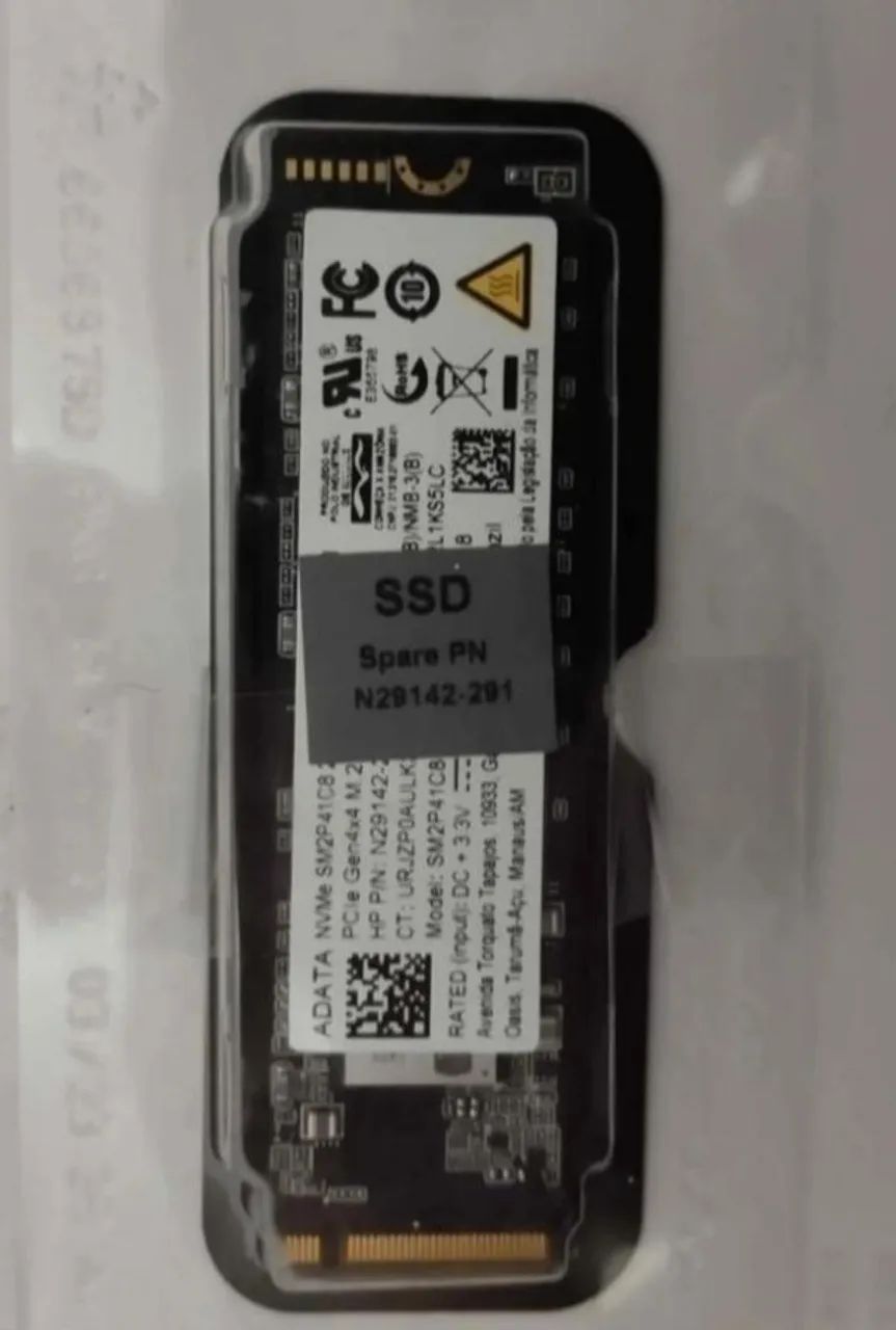 SSD Nvme Adata 256Gb Gen 4x4 Novo