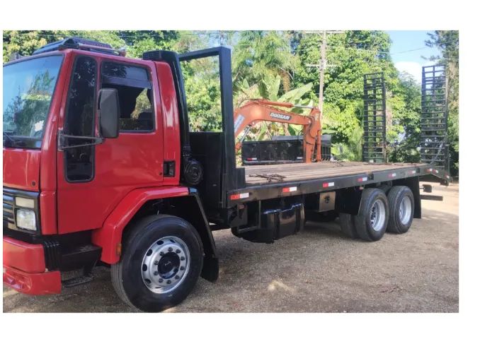 Ford Cargo 1418 Prancha ano 87 motor Cummins potente bomba grande turbinado e intercalado - Foto 6