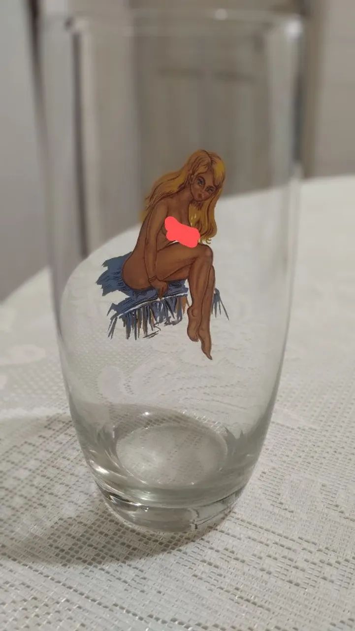 Copo de Vidro dos anos 60 decorativo  - Foto 2