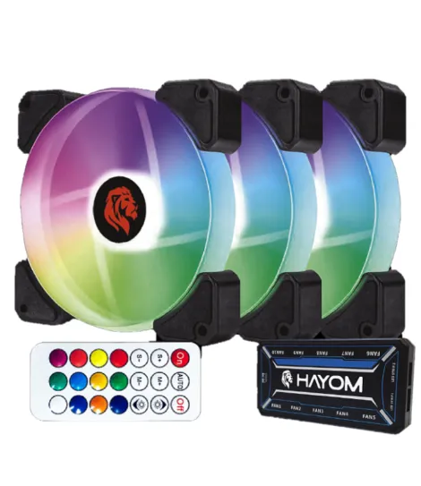 Kit 3 Fan Coolers RGB 12CM + Controlador - FC1306 - Hayom - NOVO