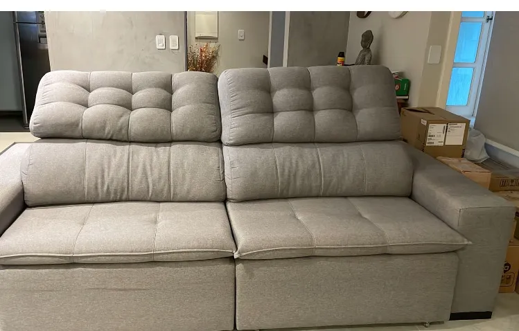 Sofá 2 lugares com encosto reclinável