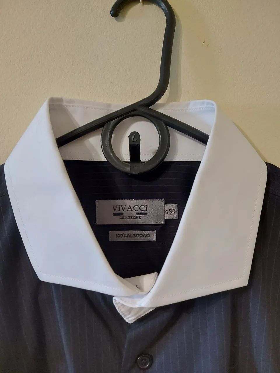 Camisa VIVACCI social - preta - Nova - Foto 4