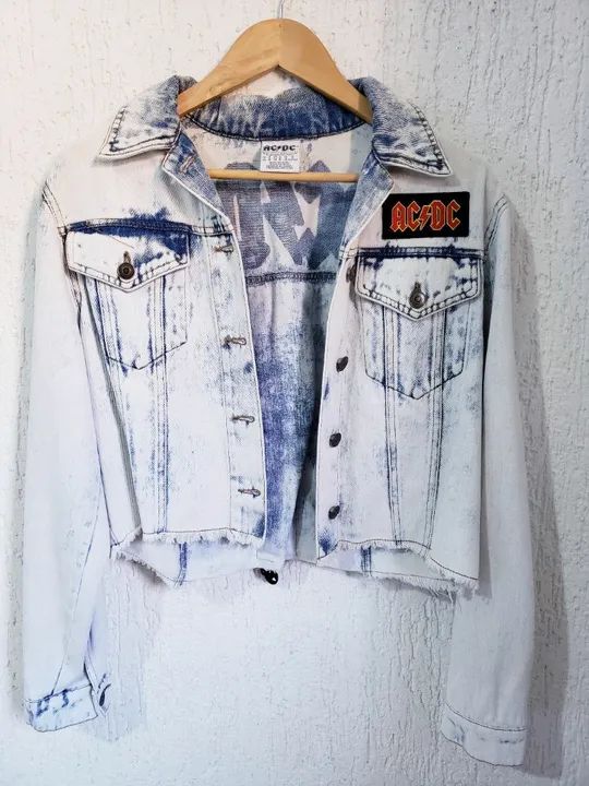 Jaqueta Jeans AC/DC Cropped