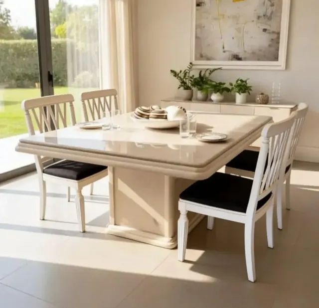 Mesa de Marmore Botticino.  - Foto 3
