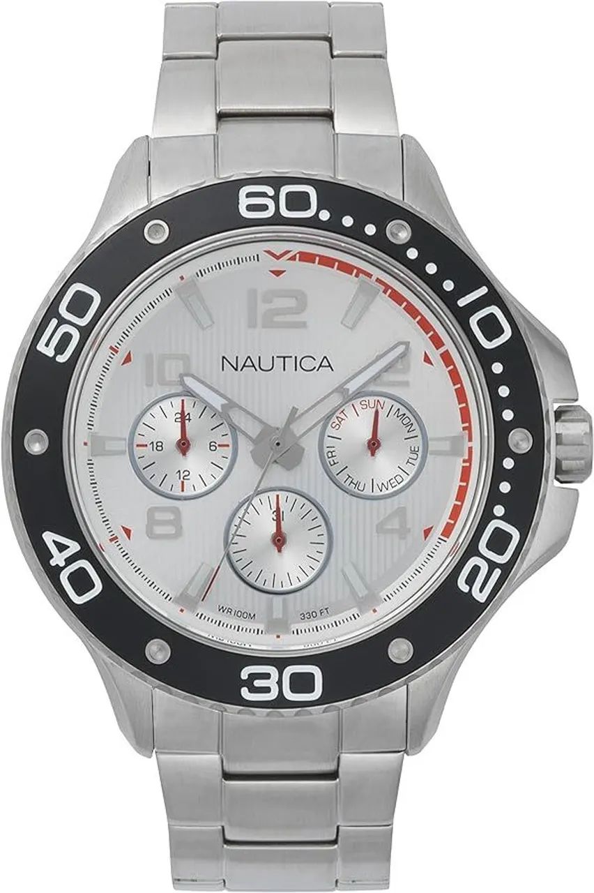 Relogio Náutica masculino multifuncional 48mm NAPP25005