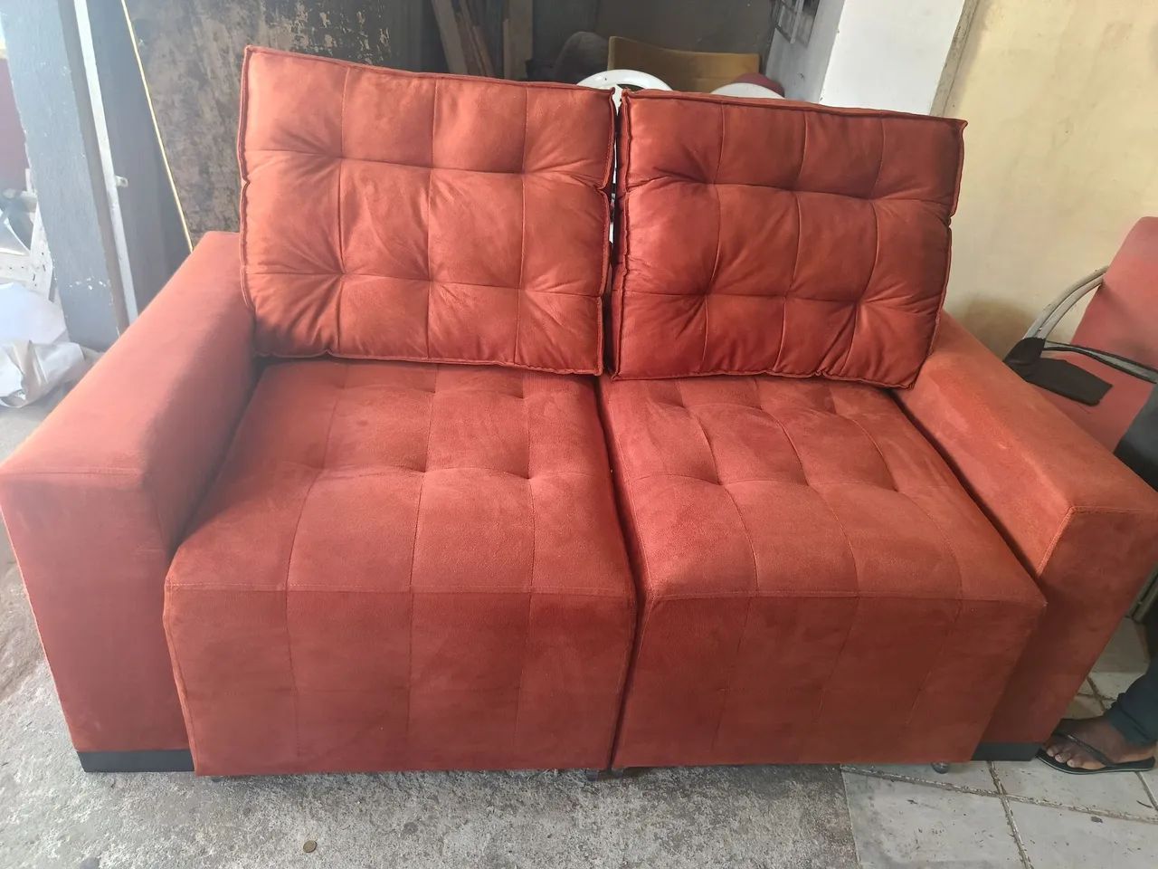 Sofá retrátil reclinável novo - Foto 2