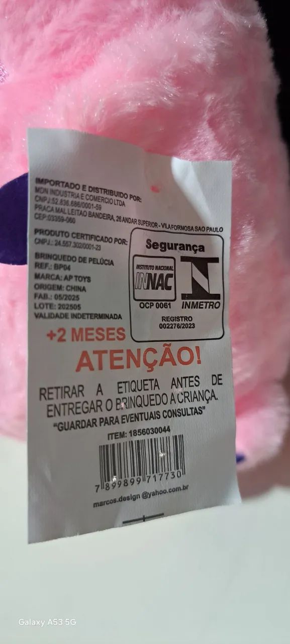 Pelucia monstrinho rosa e azul - Foto 3