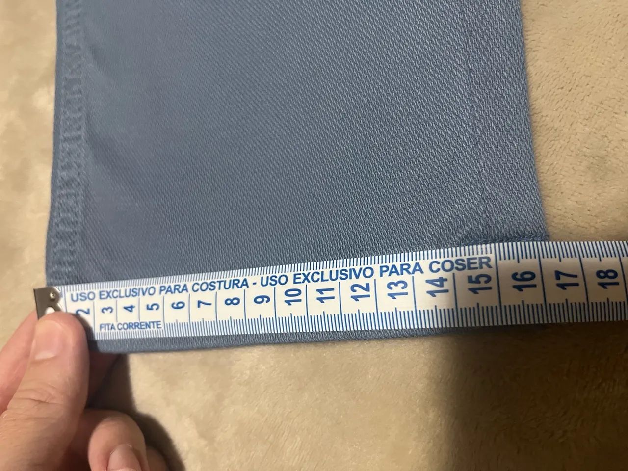 Calça Zara sarja azul 38 - Foto 2