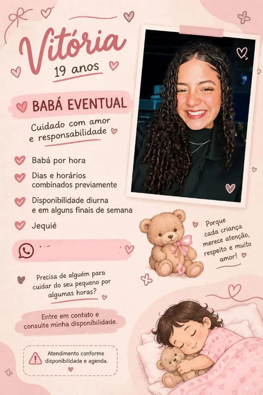 Babá com experiência - Trabalho por hora