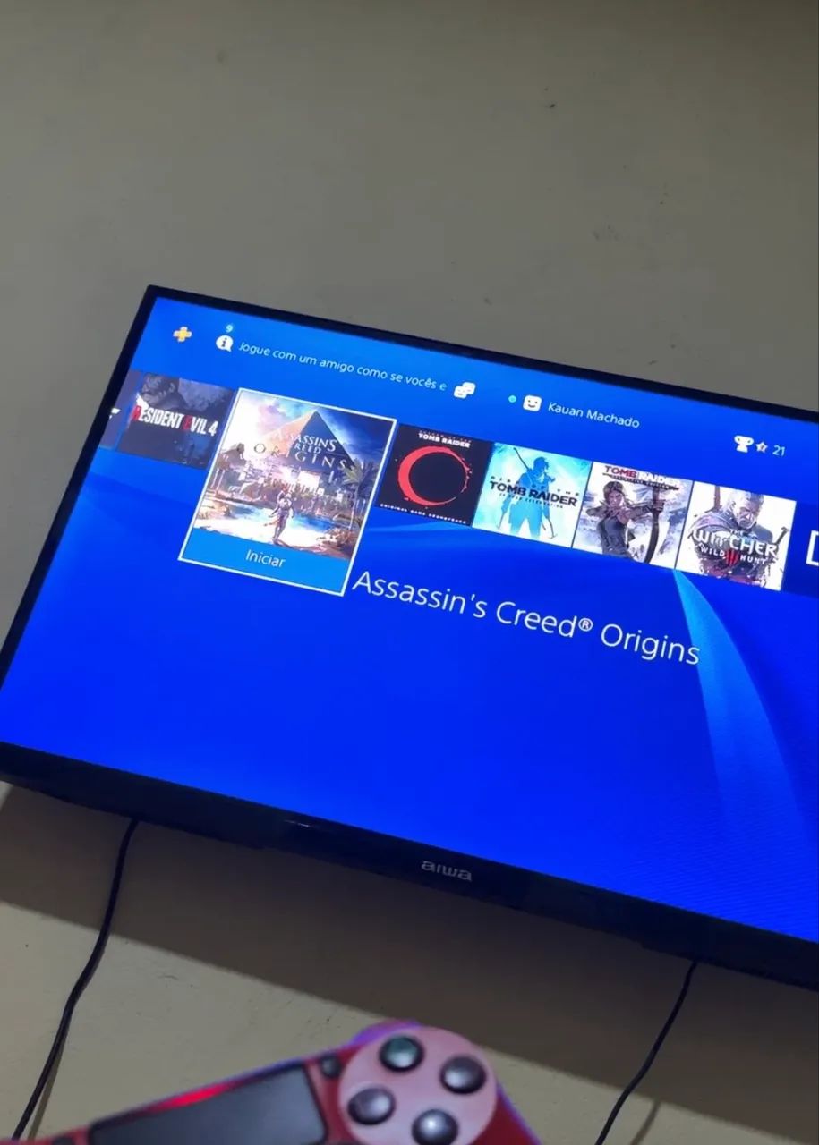 PS4 slim 1TB com 2 controles e 8 jogos  - Foto 4