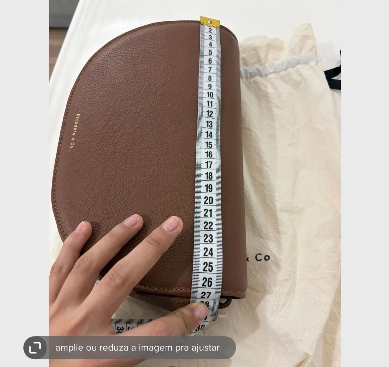 bolsa de couro marrom escudero nova - Foto 3