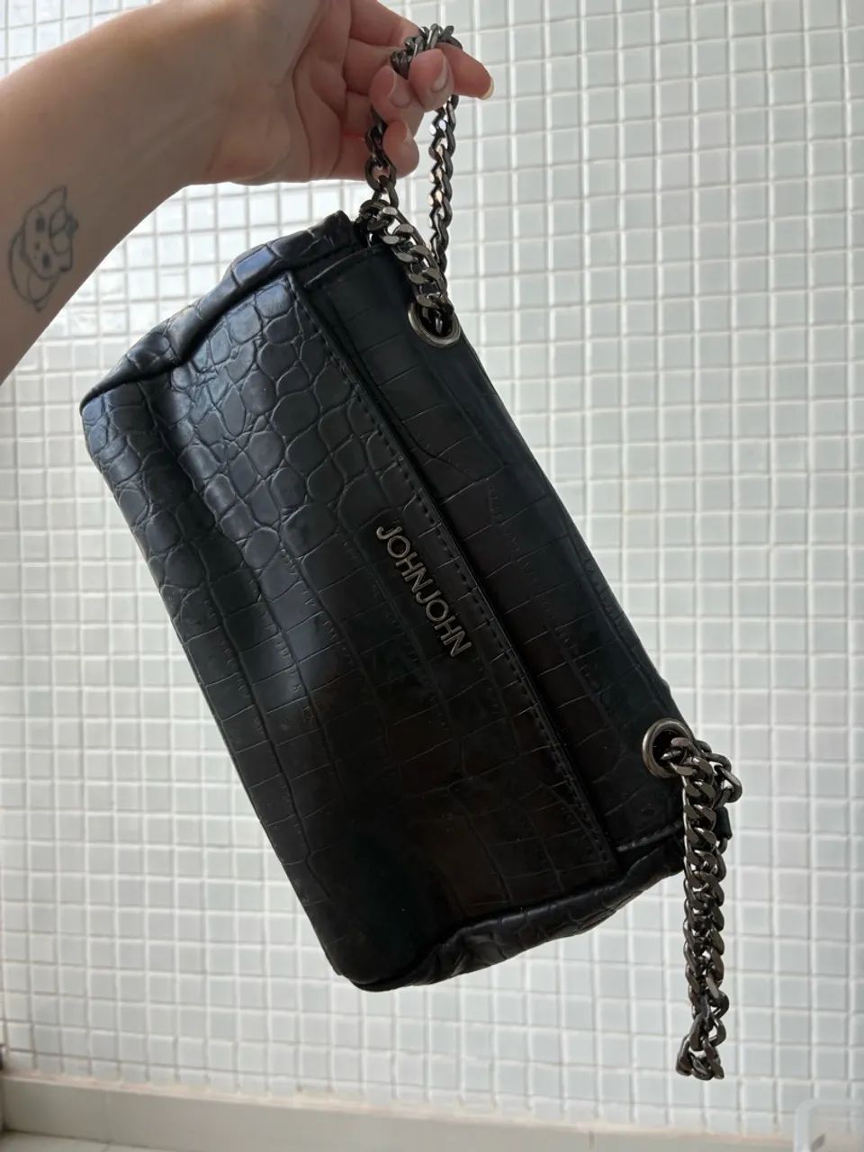 Bolsa couro corrente john john