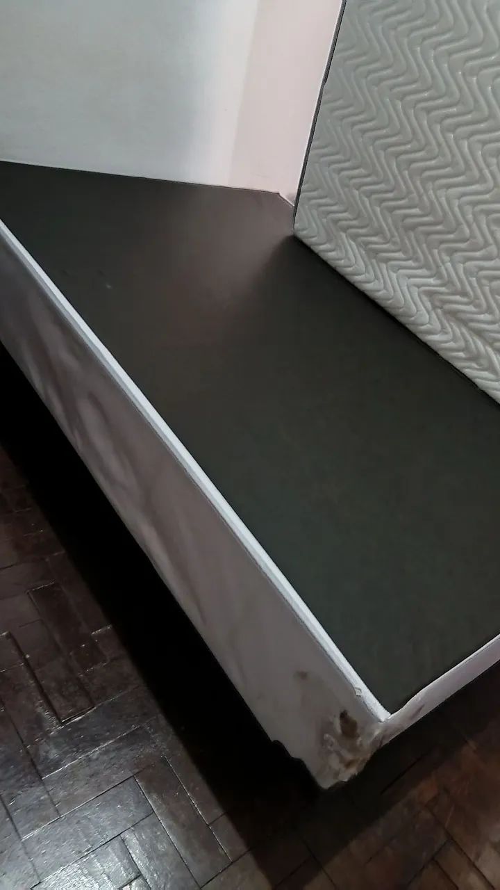 Cama base box branco usado - Foto 5