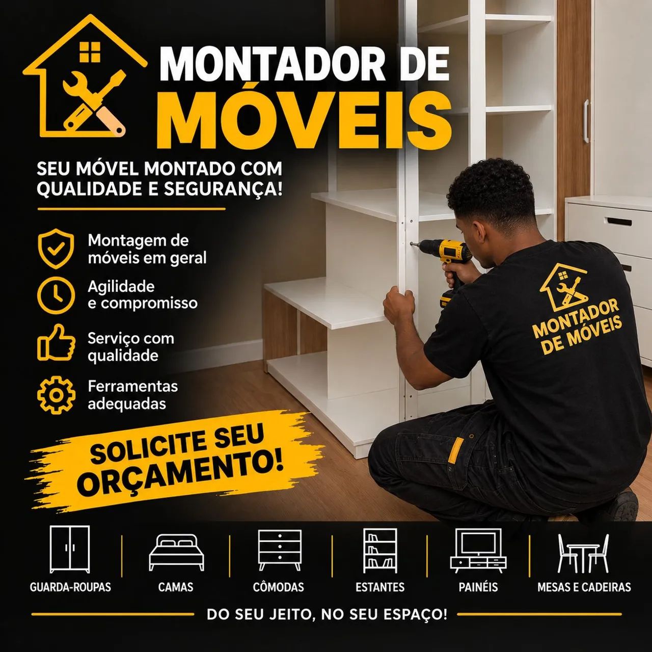 Montador de móveis profissional 