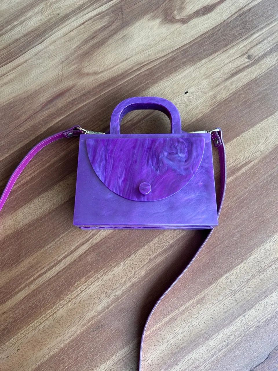 BOLSA ESTILÉ ACRÍLICO COM ESPELHO - Foto 2