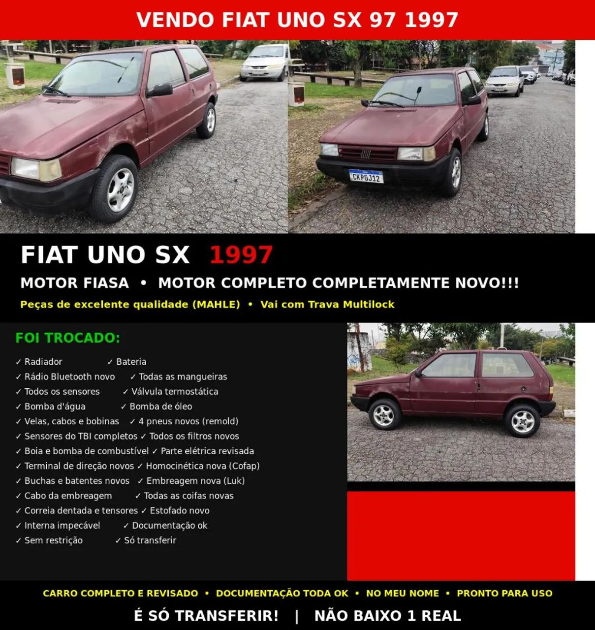 Fiat Uno Mille SX 2P E 4P 1997
