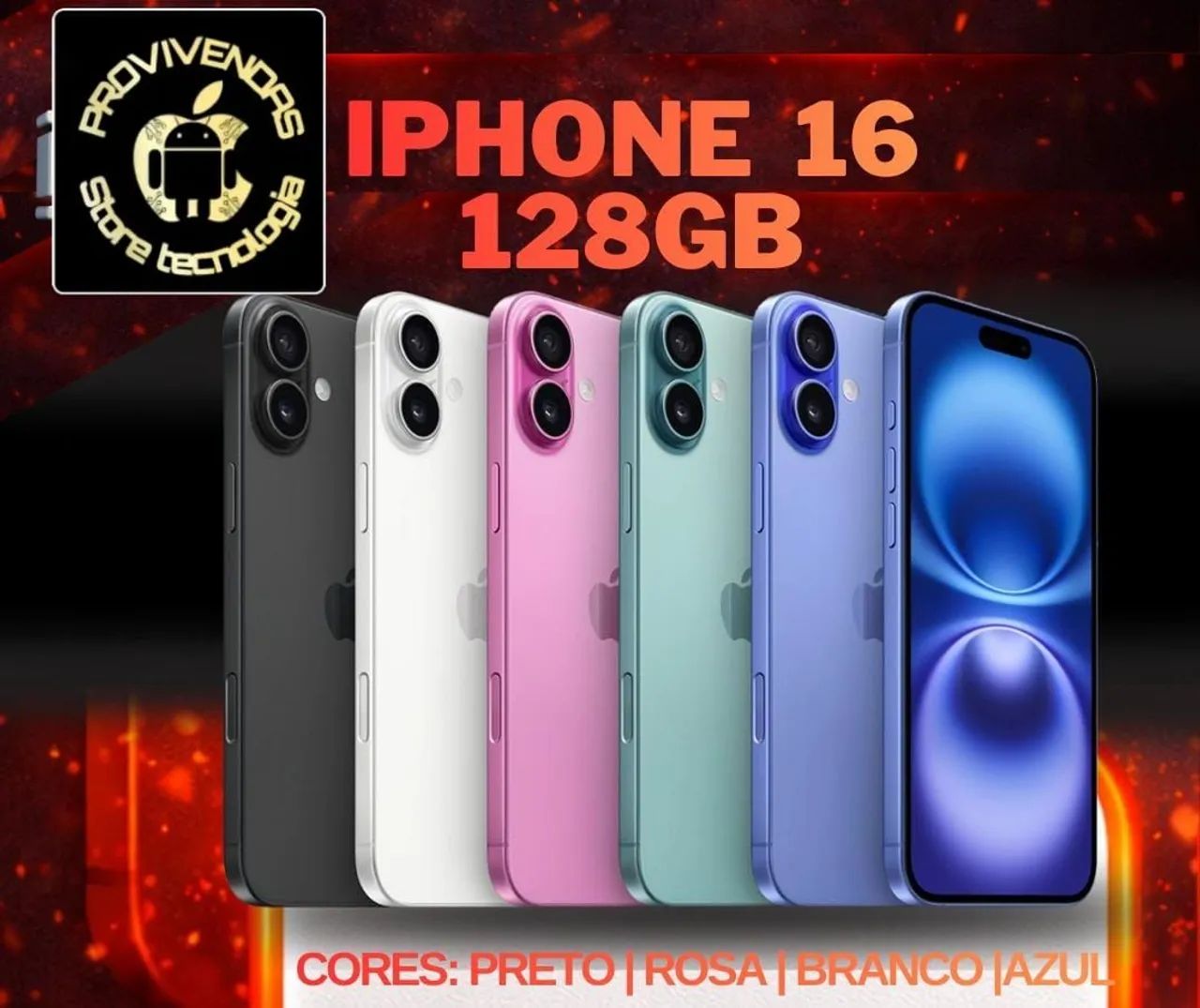 iPhone 16 128gb todas cores aceito Olx pay e cartão ate18x. 