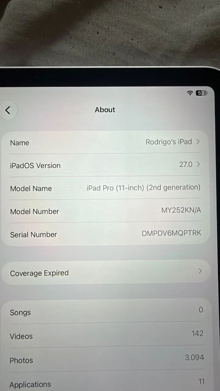 iPad Pro 11 2a Geração 128 Gb Prata Apple Pencil - Foto 3