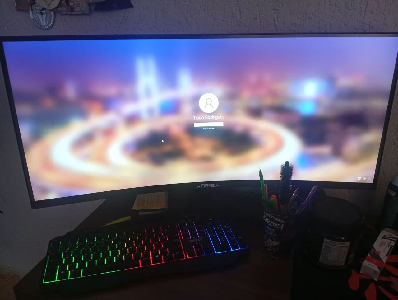 PC gamer com tela curva 32 polegadas  - Foto 2