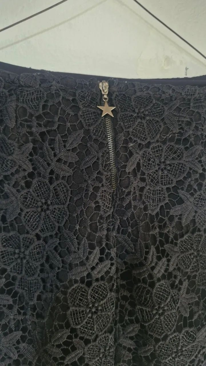 Saia preta estilo bordado - Foto 4