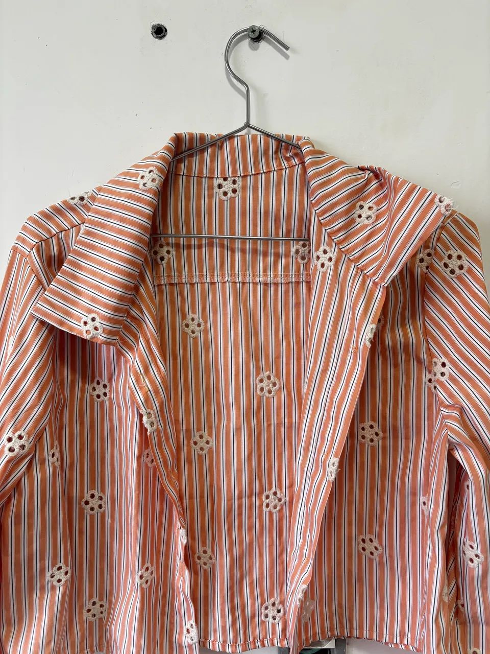 Trijunto feminino laranja bordado  - Foto 4