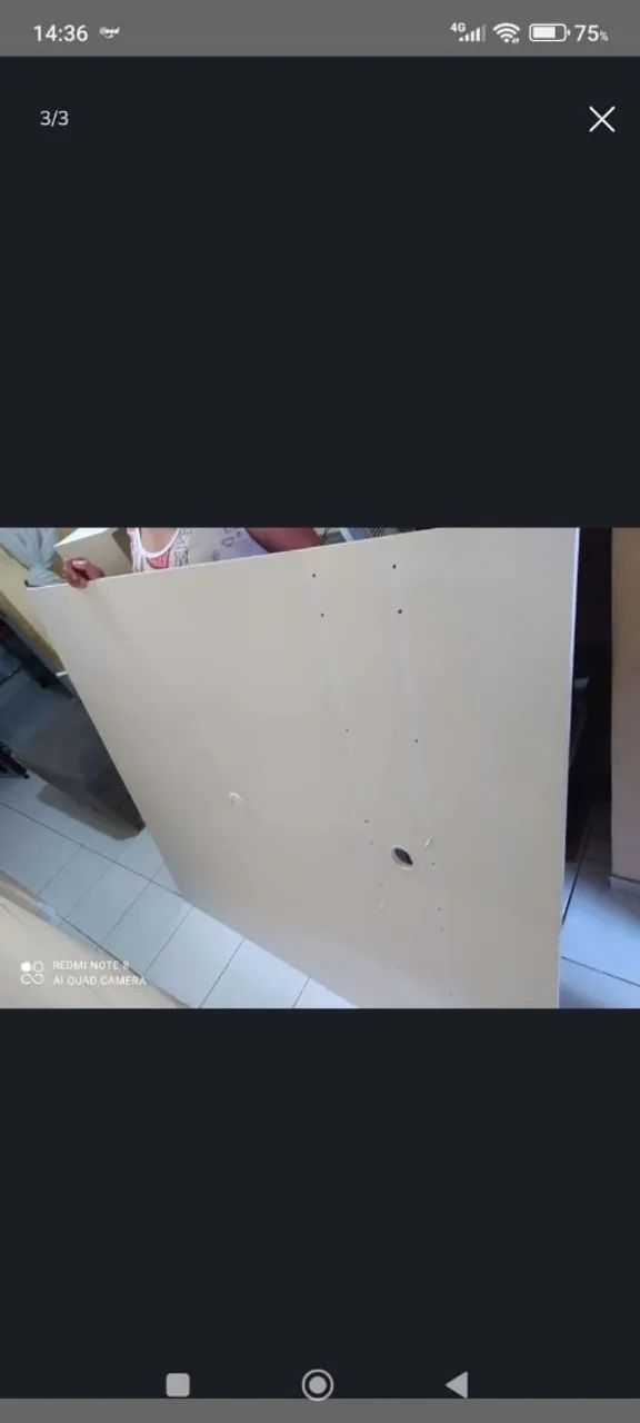 Lindo painel cm nicho suspenso branco  - Foto 2