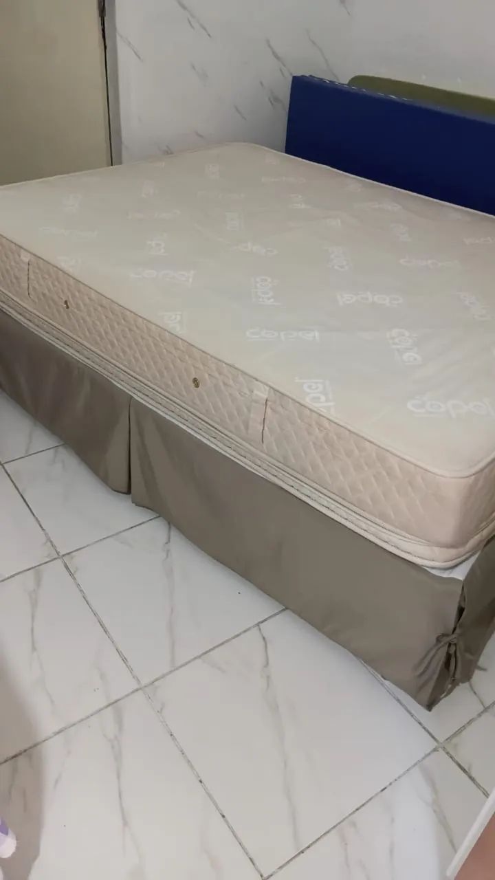 Cama - Base + colchão de mola ensacada  - Foto 2