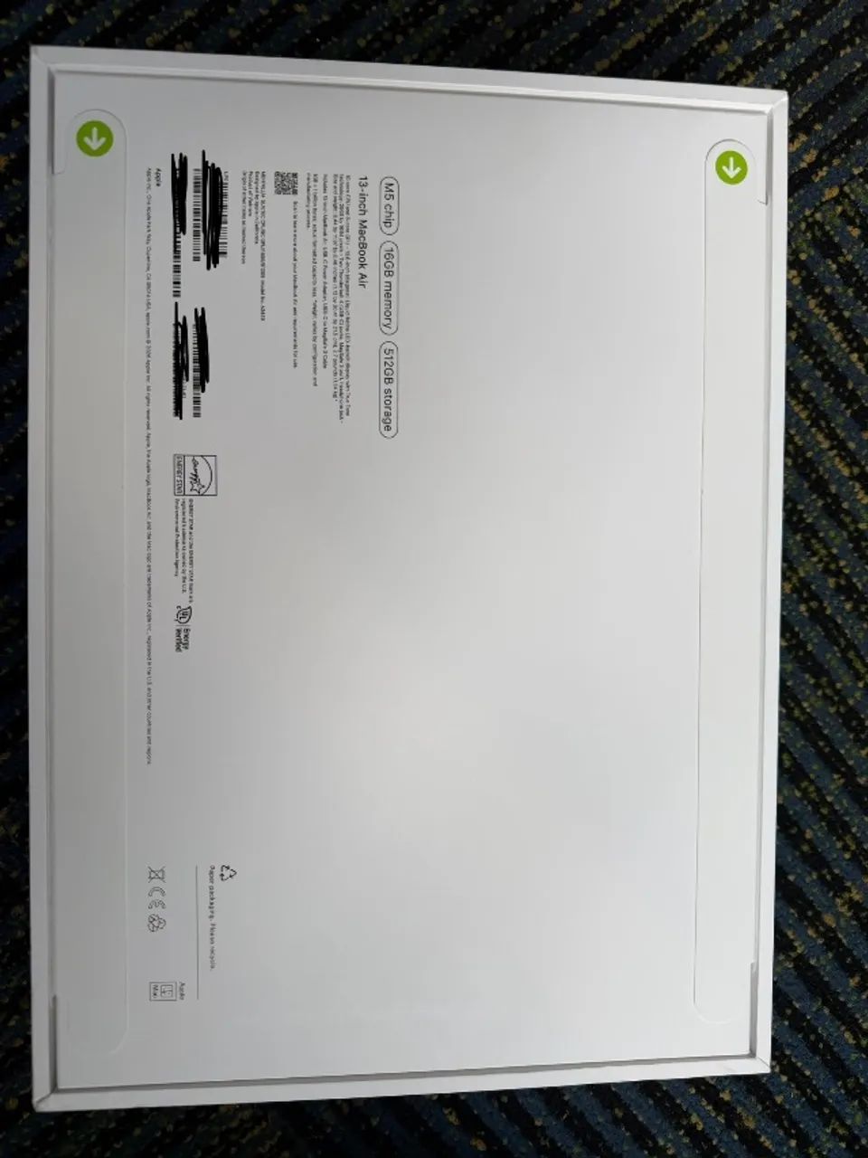MacBook Air 2026 M5 13 polegadas 16gb 512gb prata novo na caixa
