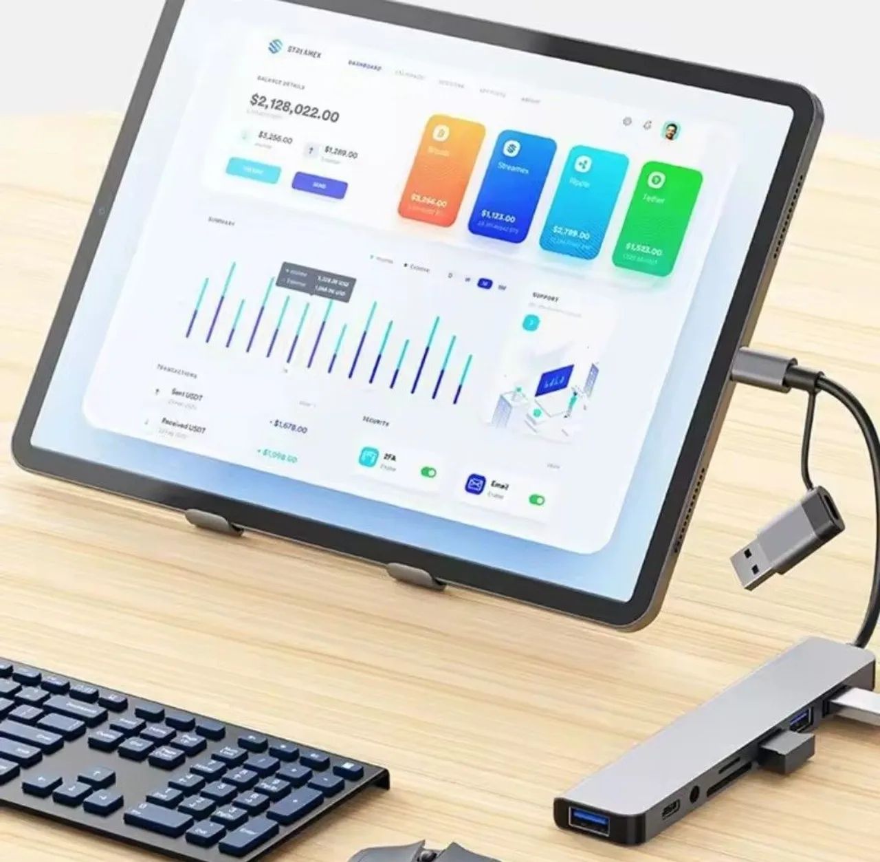 Adaptador Hub Usb-c 3.0 8 Em 1 P2 Microsd Macbook Windows - Foto 4