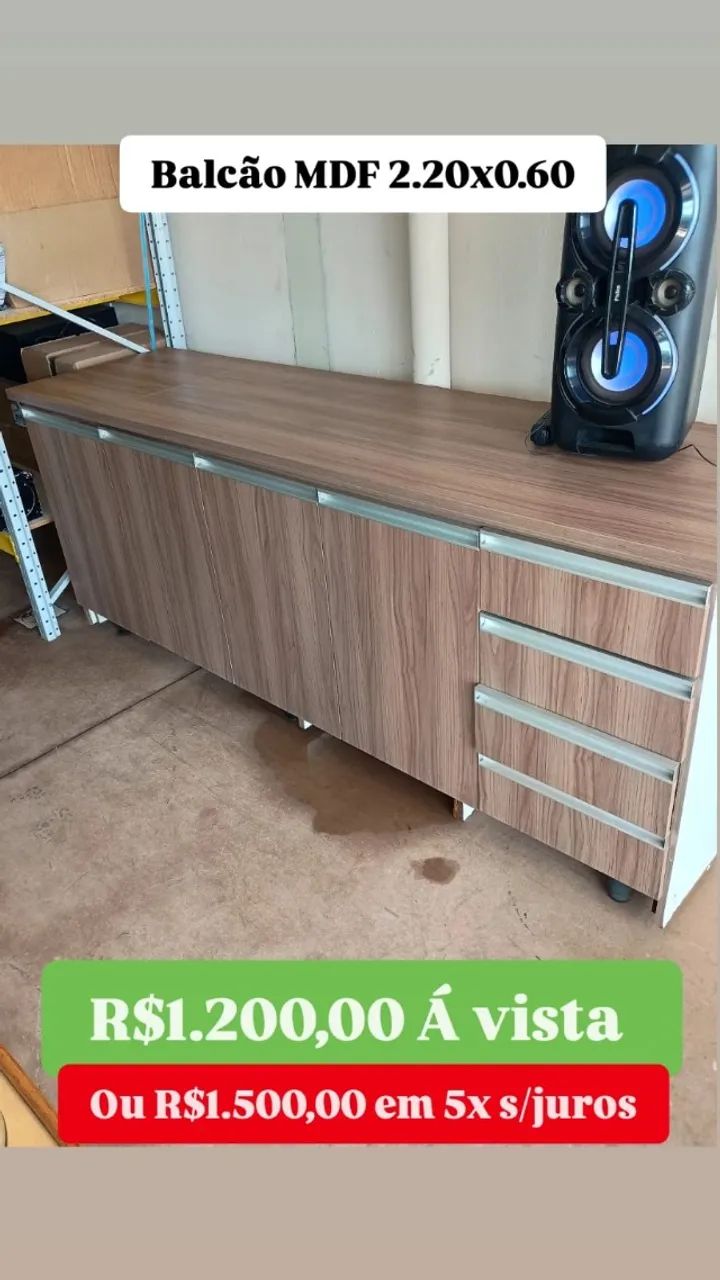 BALCÃO MDF 2.20X2.60 USADO 