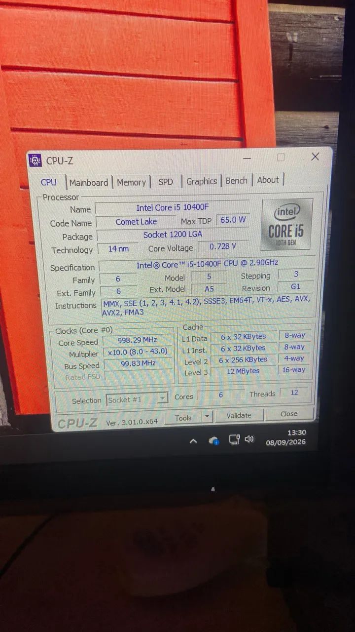 Processador Intel Core i5-10400F em perfeito estado de funcionamento! - Foto 2