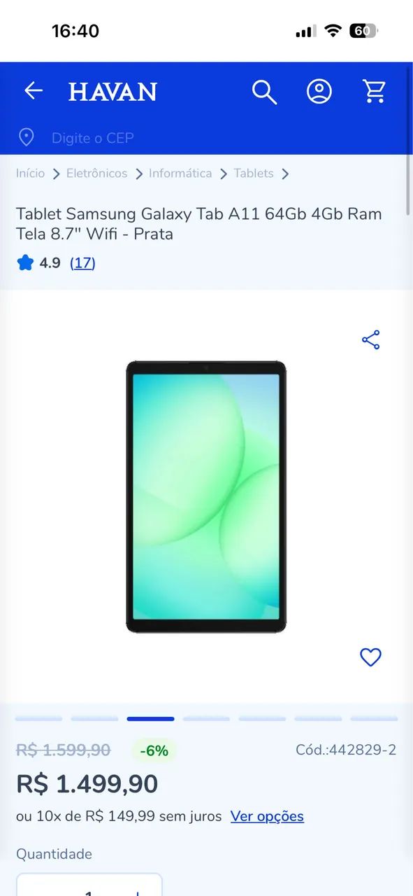 VENDO TABLET COM ENTRADA DE CHIP NOVO SEM USO  - Foto 4