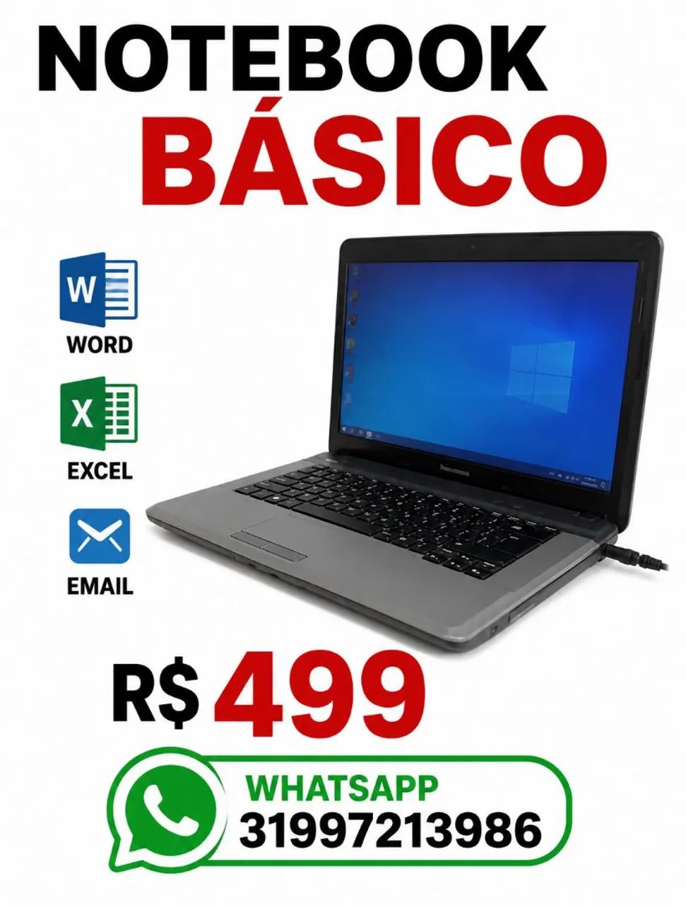 NOTEBOOK - BARATINHO - R$399- HOJE 03/09/26