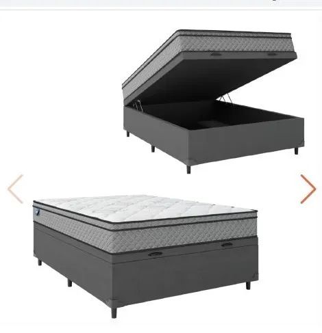 CAMA BAÚ CASAL OU VIÚVA COM COLCHÃO D33