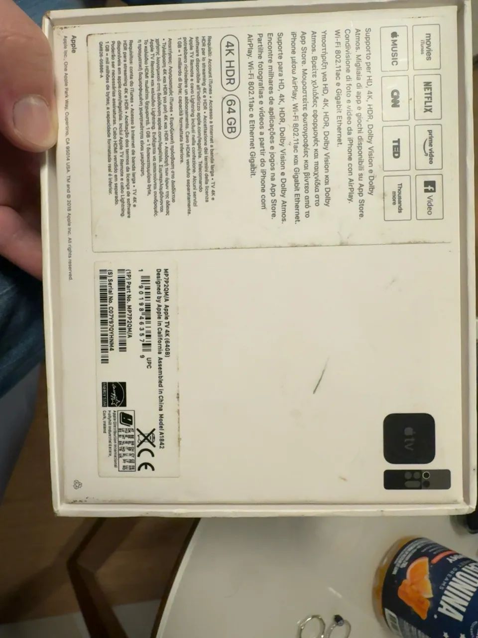 Apple TV 4K 64GB A1842 - Nunca Usado - Com Caixa Original