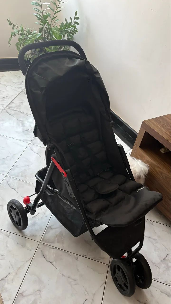Carrinho, bebê conforto e cadeira de alimentação portátil. - Foto 3