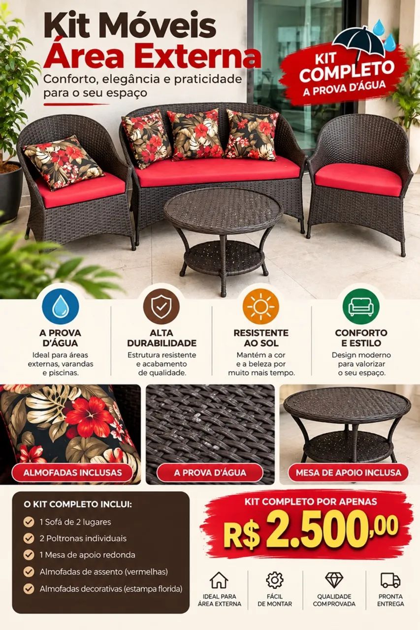 Conjunto para área externa