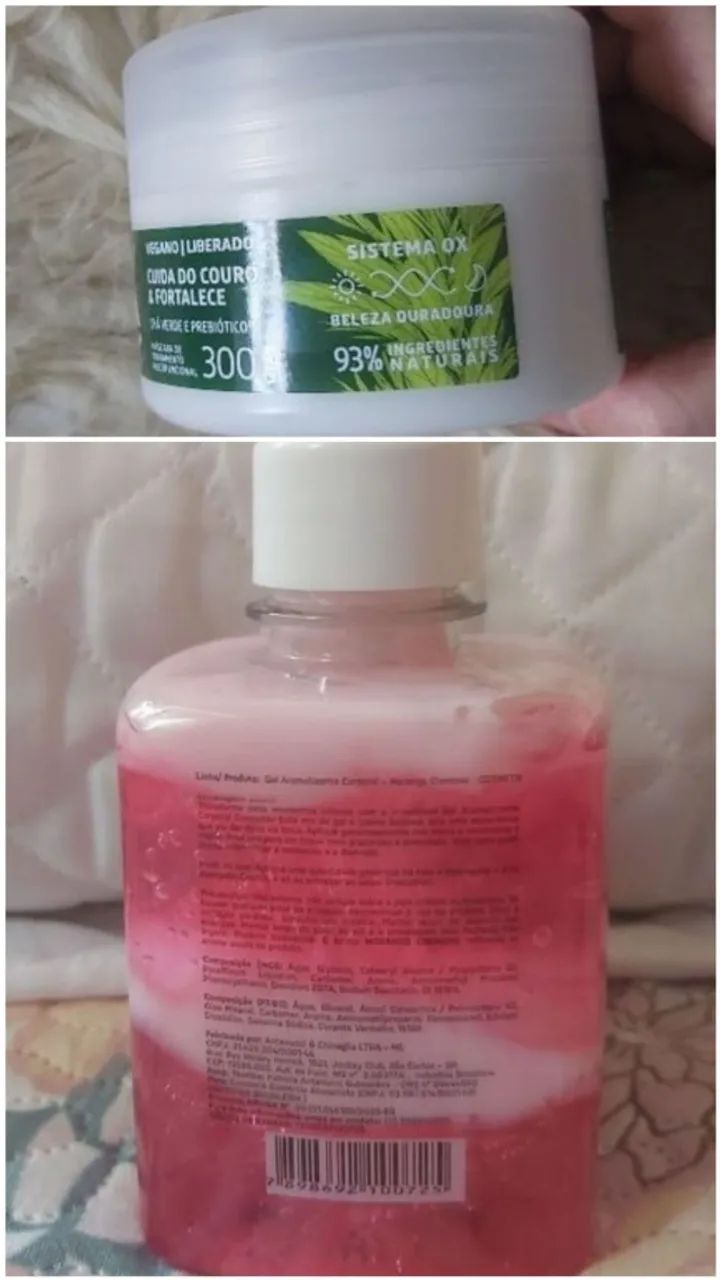 novo - kit máscara capilar e gel corporal - Foto 2