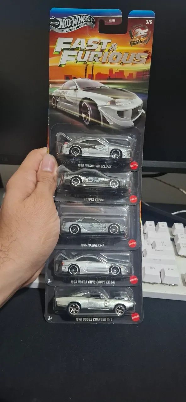 Set Hotwheels Silver Series Fast e Furious 25 anos