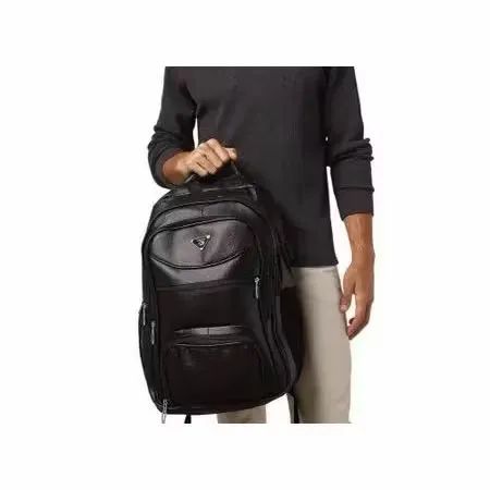 Mochila de couro preta RDX impermeável  - Foto 2