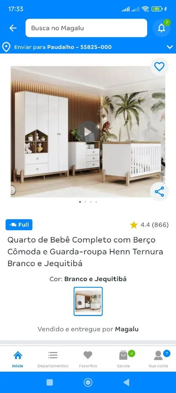Quarto de bebê Completo na caixa