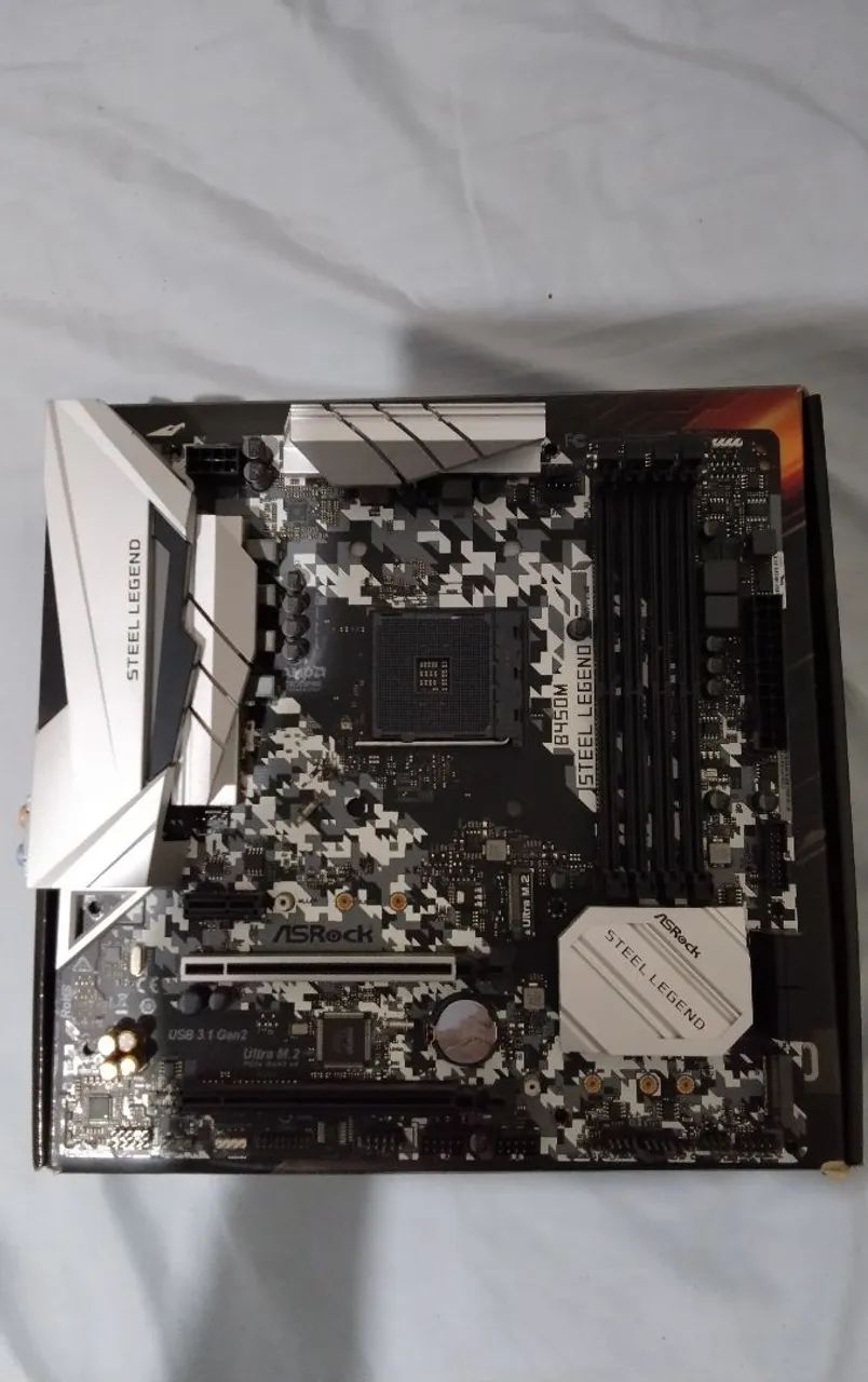 Placa mãe AMD steel legend modelo b450 - Foto 2
