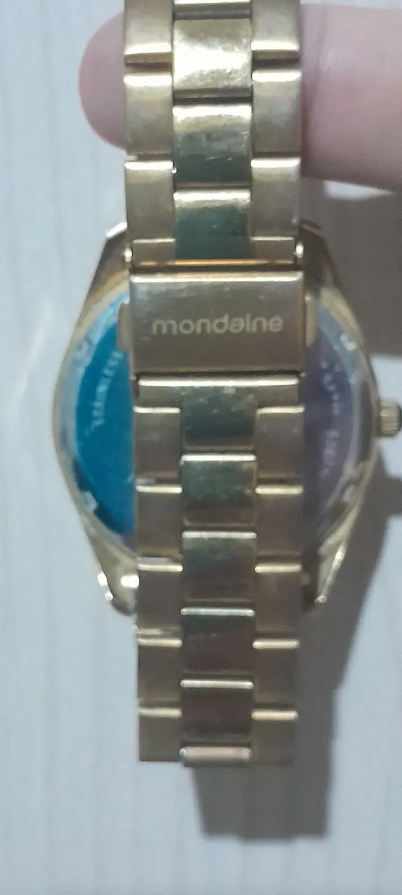 RELÓGIO MONDAINE FEMININO DOURADO - Foto 3