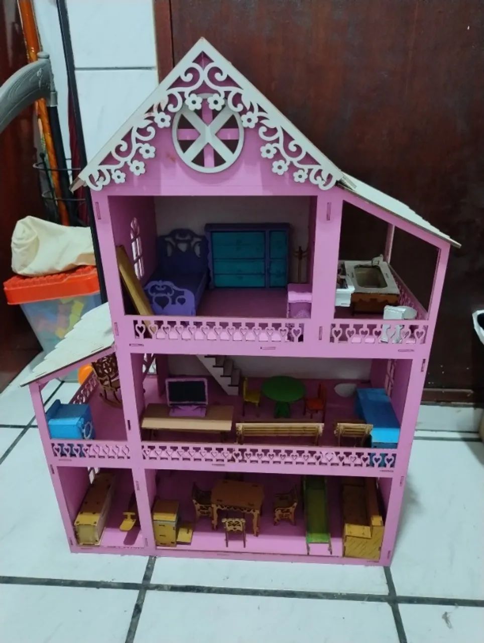 Casinha de MDF + móveis  - Foto 3