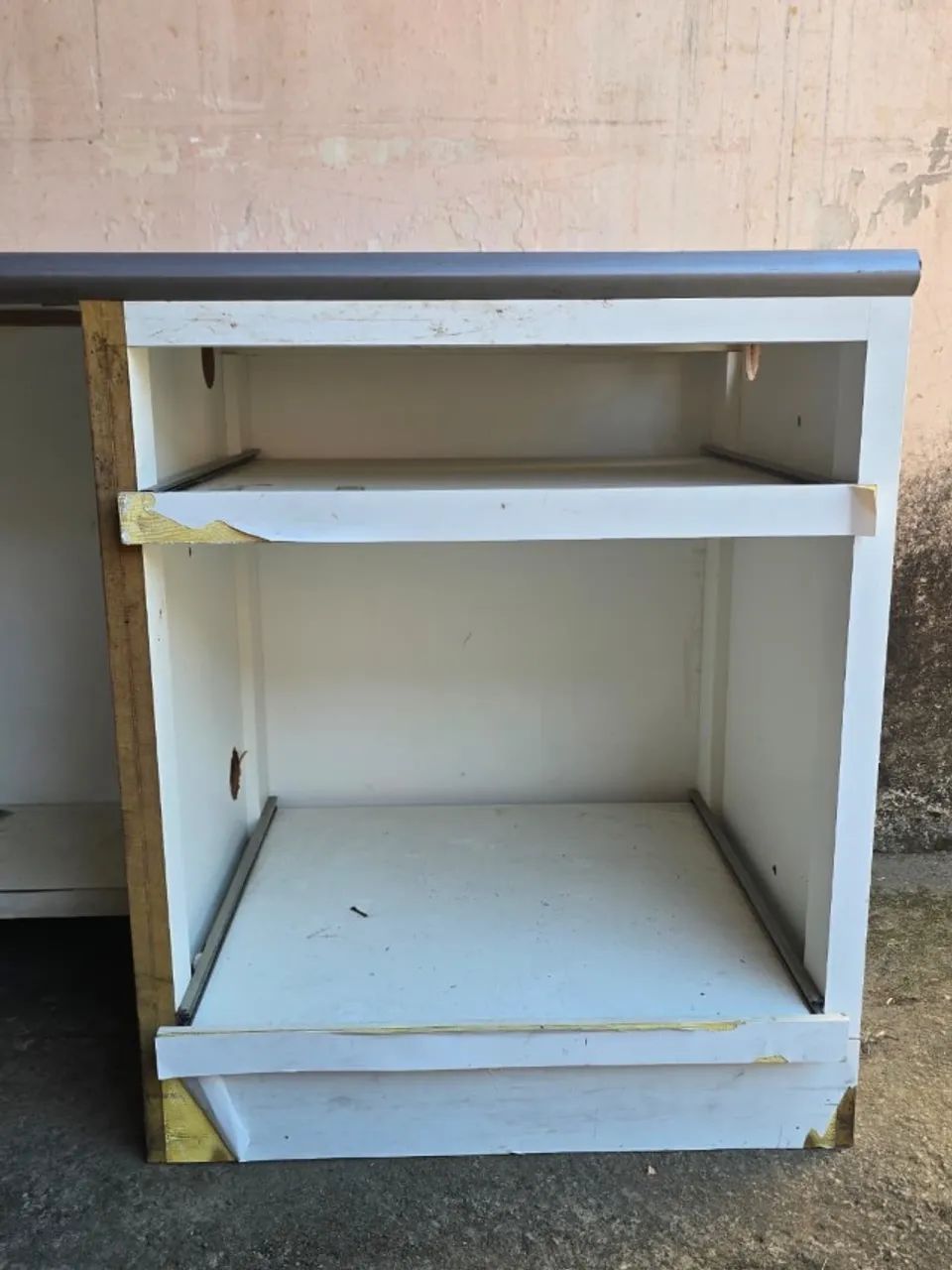Mesa de escritório com 2 prateleiras móveis  - Foto 4