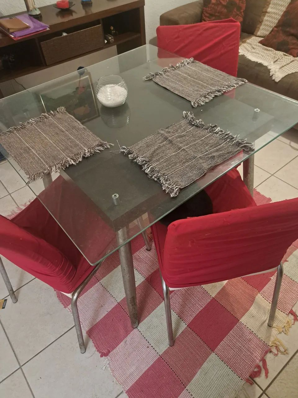 Mesa de jantar com tampo de vidro temperado  - Foto 5